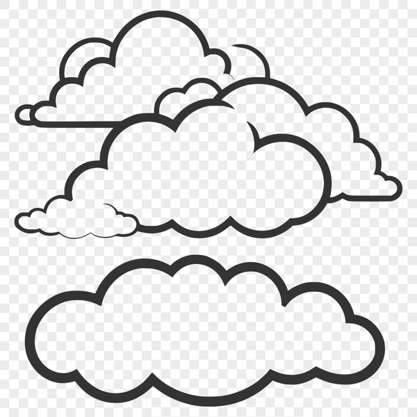 Vector Cloud Icon A simple white cloud shape rendered in vector format.