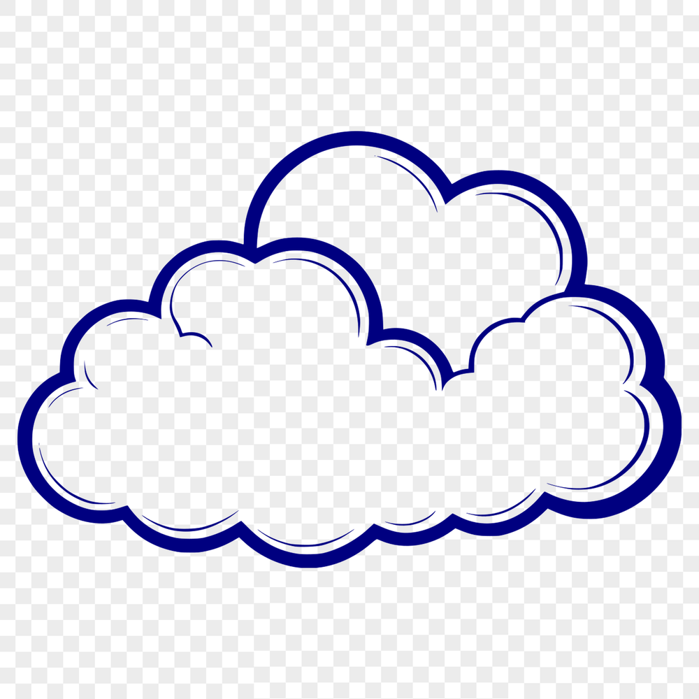 Cloud Graphic Icon A stylized graphic representation of a cloud in vector format.