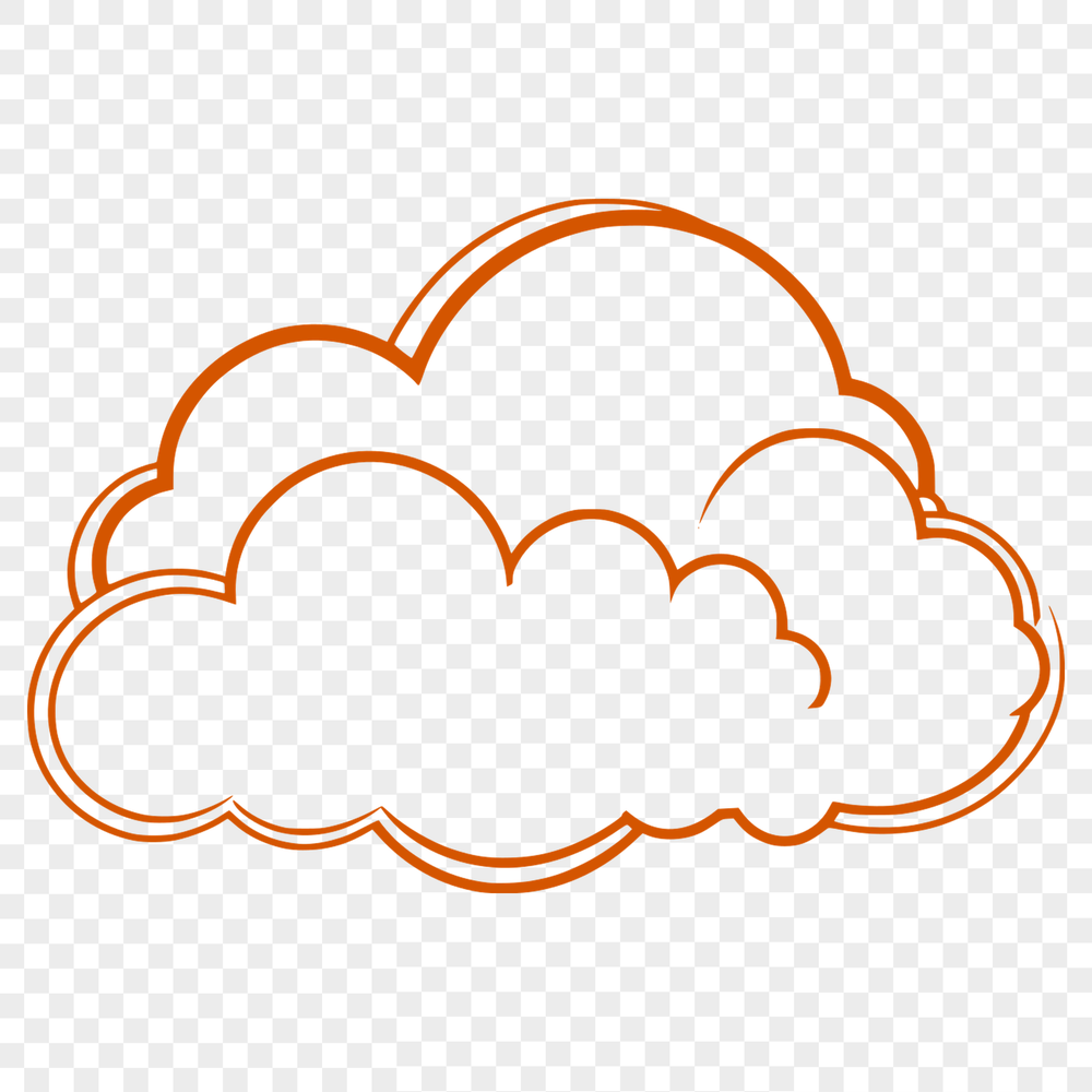 Beautiful Vector Cloud Graphics A stylized cloud design created using scalable vector graphics technology.