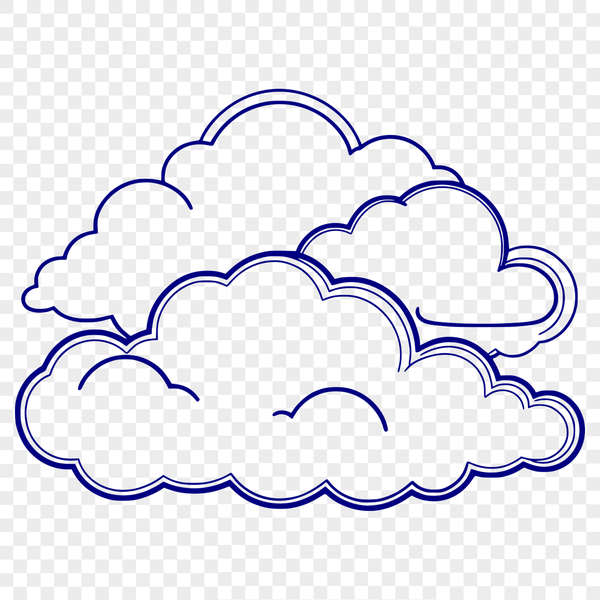 Vector Cloud Design Illustration A white, puffy cloud icon in vector format, suitable for digital and print applications.