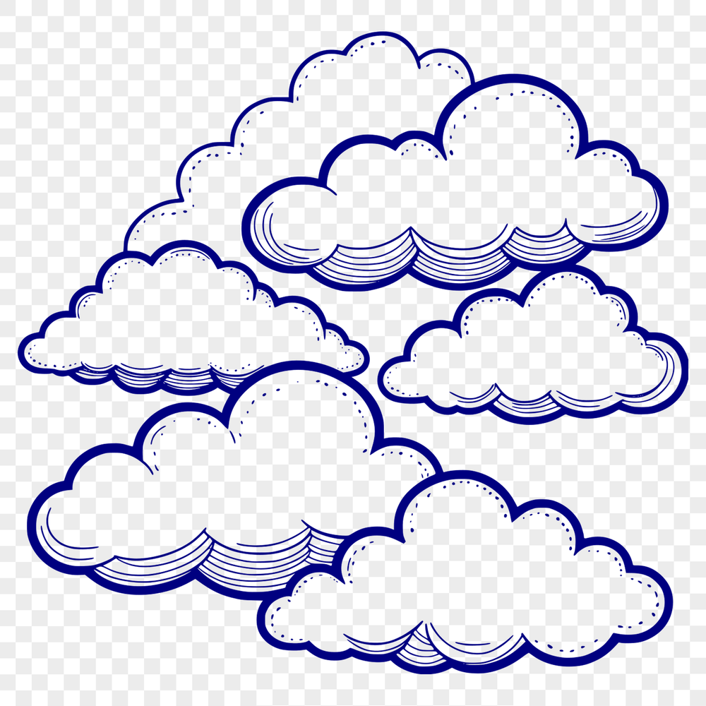 Beautiful Free Cloud Silhouette A digital representation of a cloud in vector format.