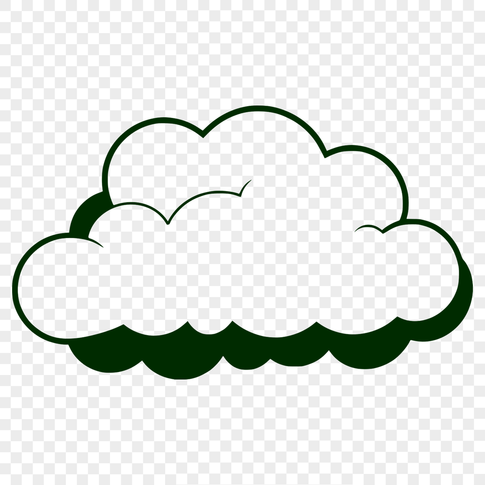 Blue Sky Background Cloud SVG Icon A simple illustration of a fluffy white cloud against a light blue sky.
