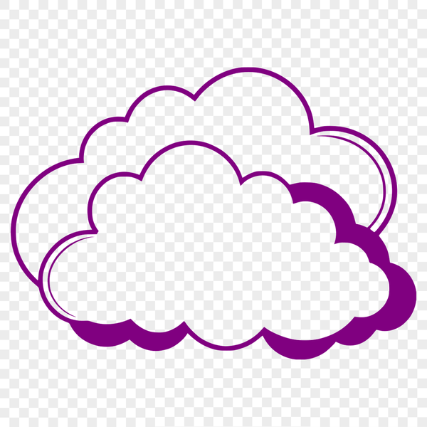 Cloud Vector Graphics Design A stylized representation of a cloud in vector format.