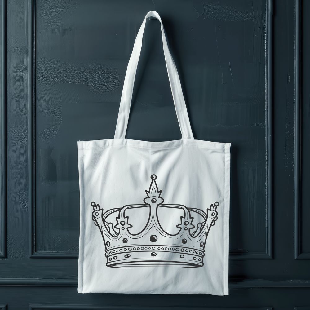 Beautiful Crown Design SVG Clip Art A digital illustration of a crown, suitable for vector graphics and cutting machine designs.