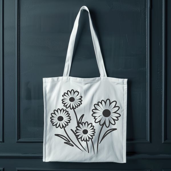A classic flower illustration for creative projects A detailed SVG representation of a classic daisy bloom, ideal for use in graphic design projects, crafts, and DIY templates.