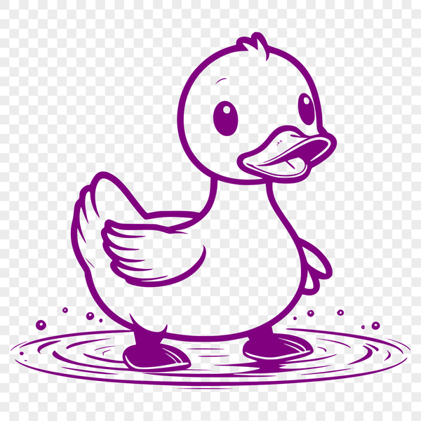 Vector illustration of a duck bird animal in various formats including SVG, PNG, PDF, DXF, for commercial or personal use.