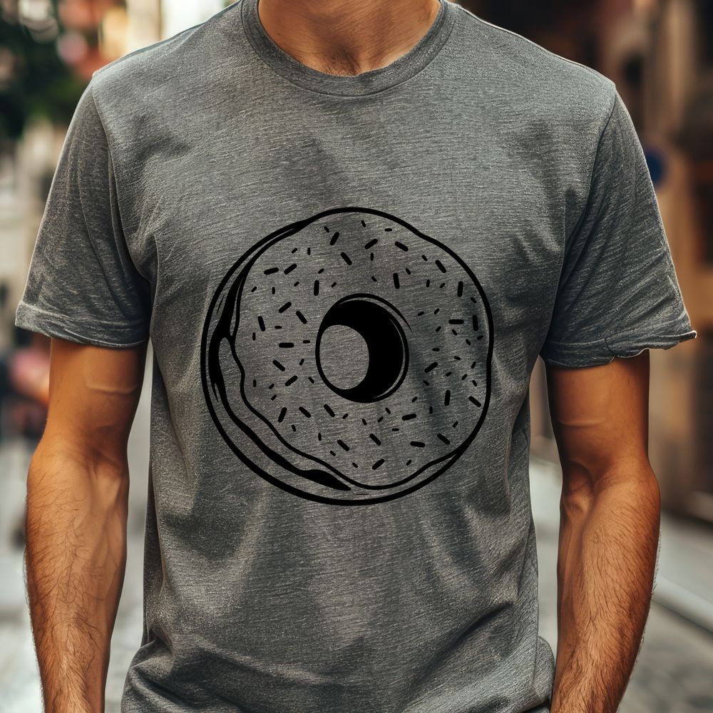 Delicious Dessert Vector Graphics A colorful illustration of a classic donut with glaze.