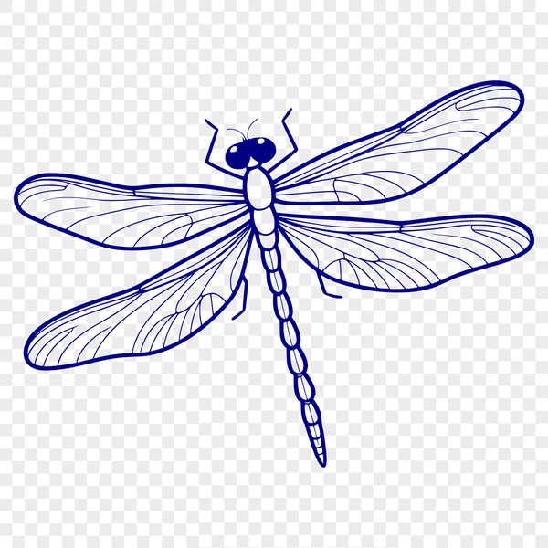 Vibrant Dragonfly Design for Digital Projects A colorful dragonfly design in vector format, suitable for various cutting machines and digital applications.