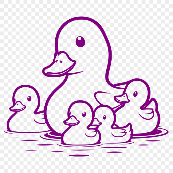 Friendly Duck Illustration A simple illustration of a duck, suitable for use in family-friendly projects and designs.