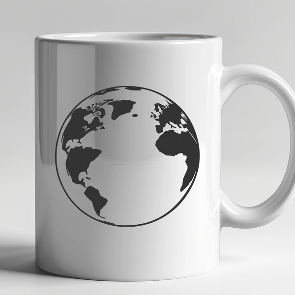 Earth Illustration Vector Graphic A 2D illustration of the Earth, rendered as a vector graphic.