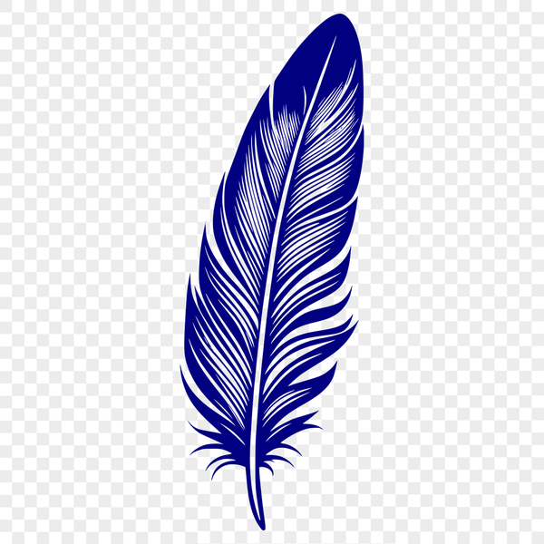 Free Downloadable Feather Clip Art SVG A high-quality vector illustration of a single feather, suitable for cutting machines and laser cutters.