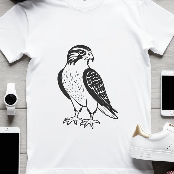 Falcon Illustration SVG Download A high-quality digital illustration of a falcon in vector format.