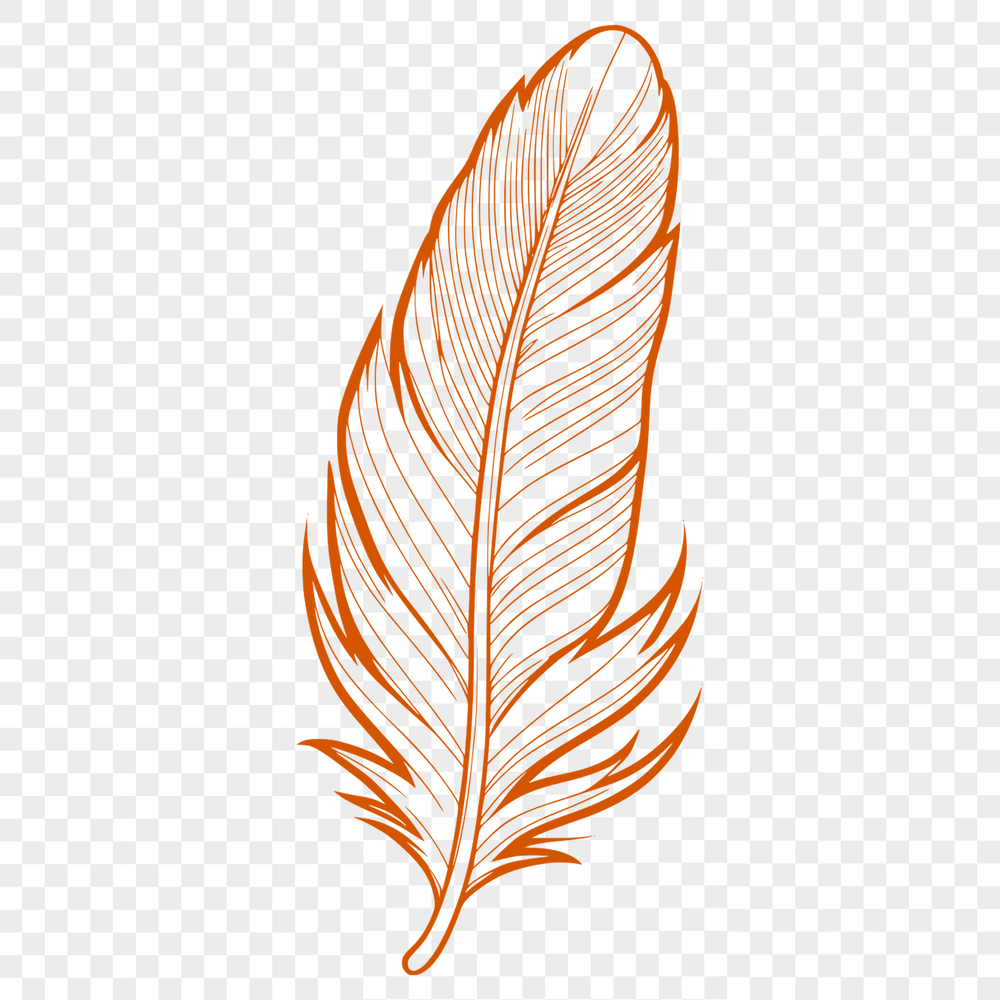 Simple Vector Feather Graphic A simple feather graphic created as a vector design in SVG format.
