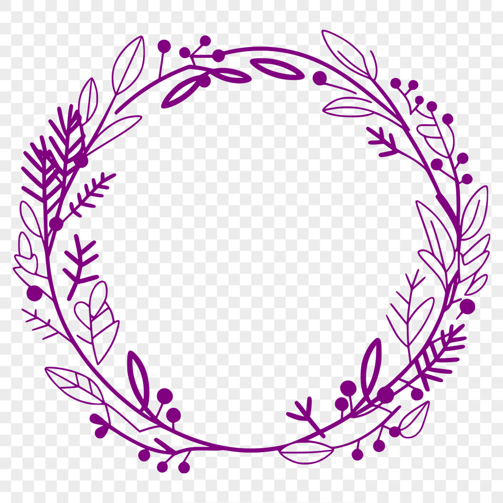 Beautiful Vector Wreath Silhouette Floral wreath design in vector format