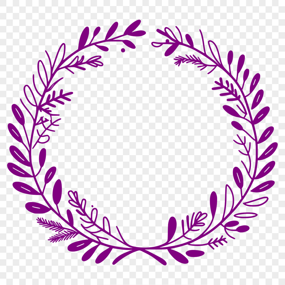Floral Clip Art Vector Illustration A vector illustration of a floral wreath designed with precision for digital use.