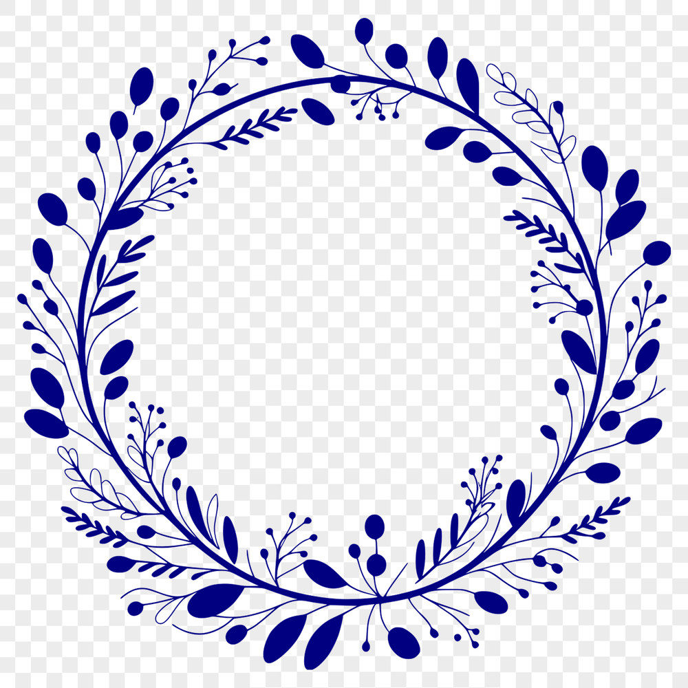 Beautiful Floral Decoration in Vector Format Floral wreath design in vector format suitable for digital editing and crafting.