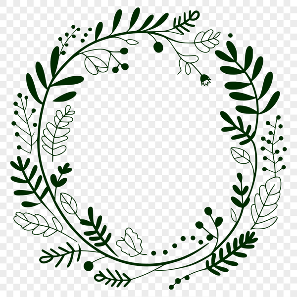 Elegant SVG Floral Pattern Illustration Floral wreath design made with vector graphics in SVG format.