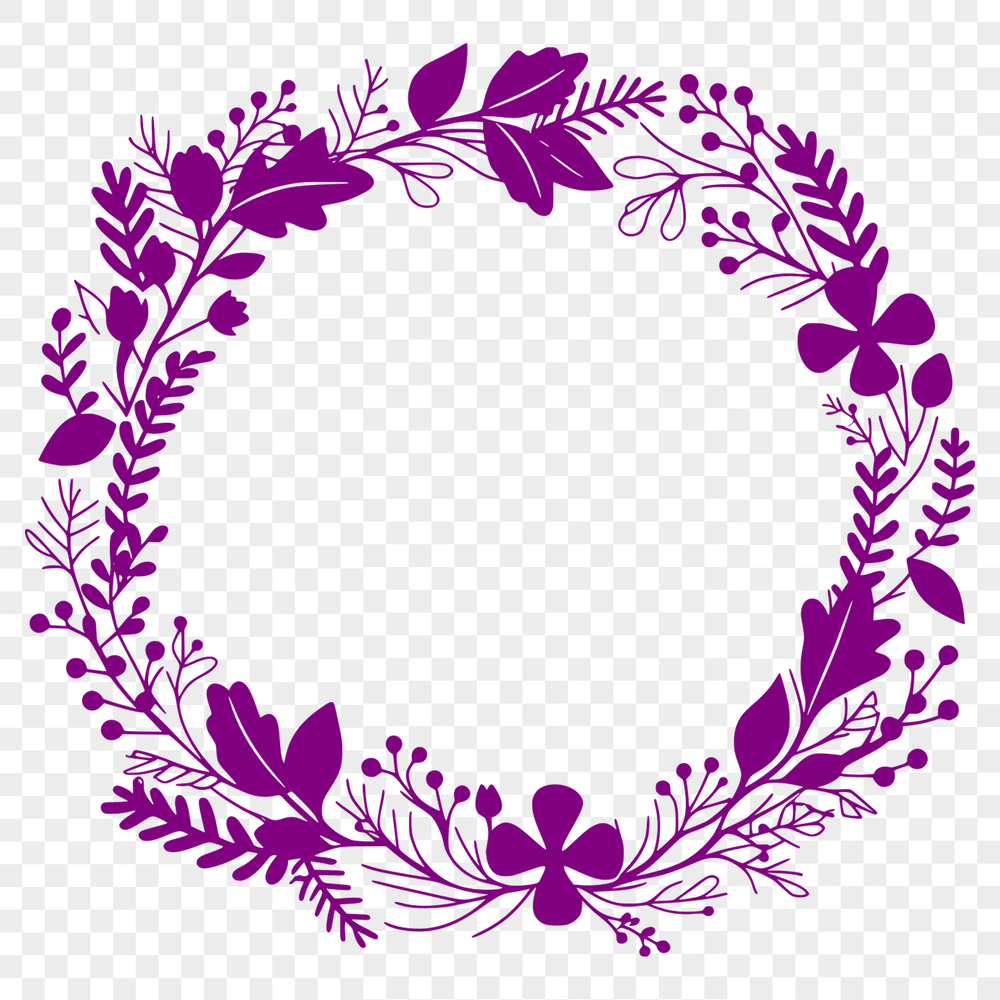 Free SVG Wreath Clip Art Template A digital floral wreath design created in vector format.
