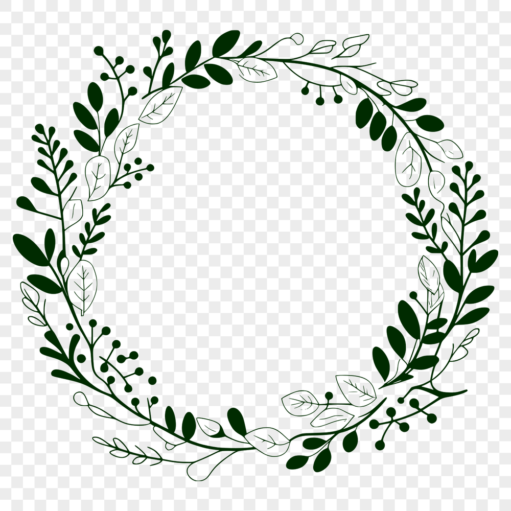 Beautiful floral wreath design for digital crafts Decorative SVG floral wreath illustration suitable for commercial or personal projects requiring scalable graphics.