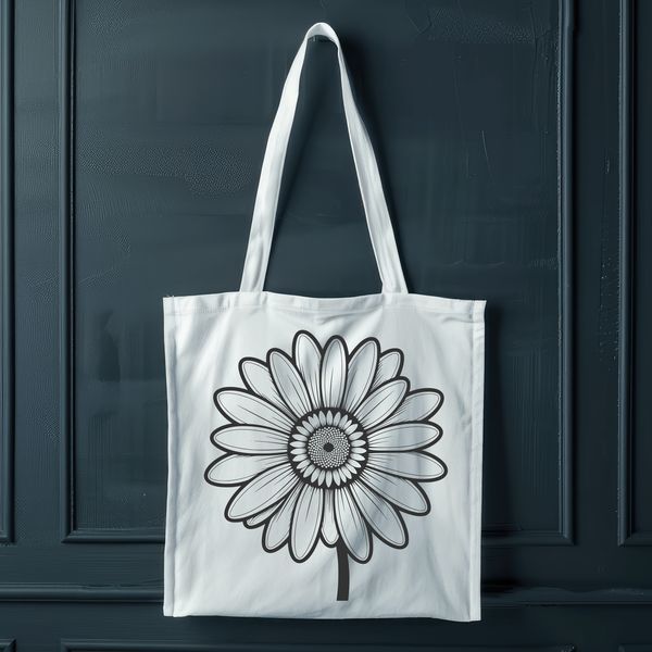 Detailed Daisy Design Vector A detailed digital design of a single daisy with petals and center, suitable for various uses including crafts and designs.