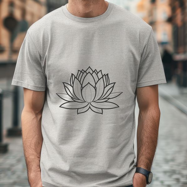 Free Lotus Flower Vector Clip Art A simple, geometric representation of the lotus plant, suitable for vector design applications.