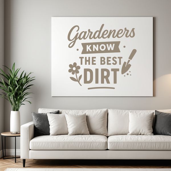Vector graphic illustration featuring inspirational gardening quotes in a clean, minimalist style.