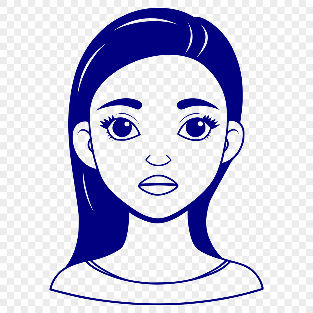 Free SVG Design - Beautiful Girl Clip Art A young girl's illustration created in vector format using SVG technology.