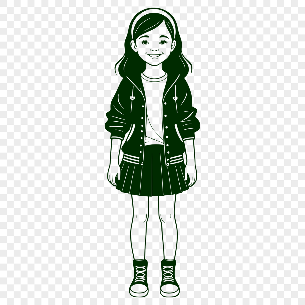 Beautiful Girl Vector Graphics A young girl illustration created as vector art.