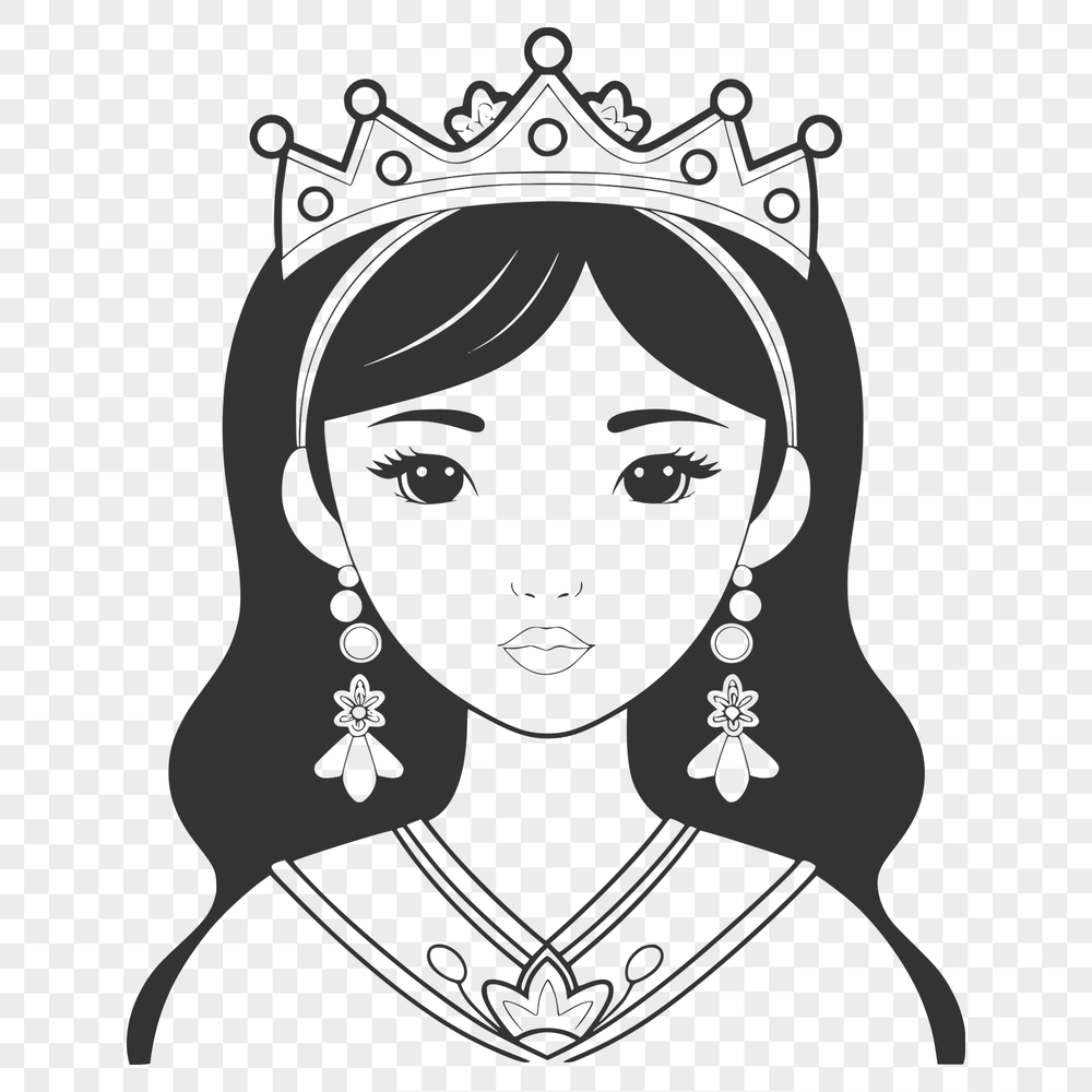 Adorable Female Character Design SVG File A royalty-free female character design in vector format, suitable for digital and offline use.