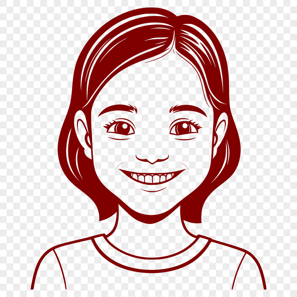 SVG Vector Image Art SVG illustration of a young girl