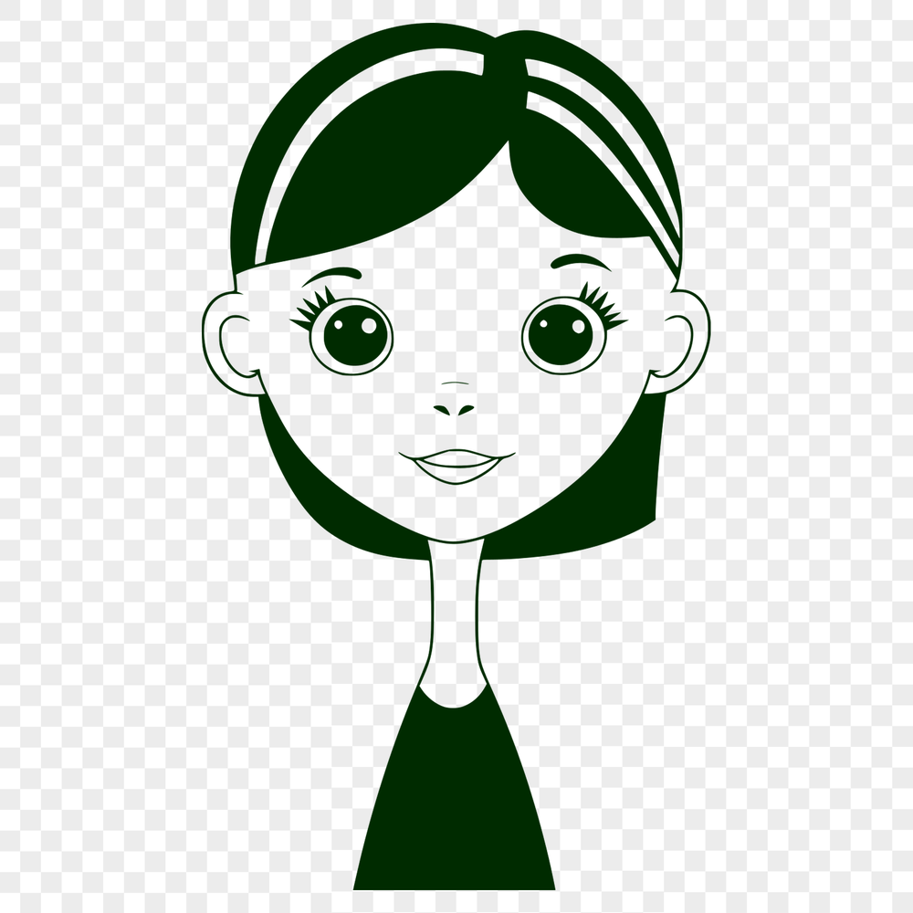 Adorable Girl Illustration SVG Vector Graphic Young girl illustration designed as a vector graphic.