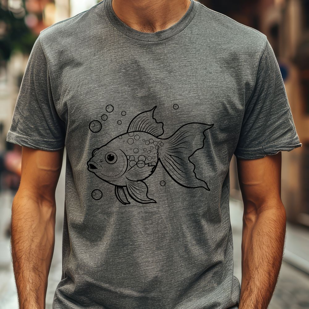 Golden Finned Friend Vector Graphic Illustrated vector design of a goldfish, suitable for commercial and personal use in various digital formats.