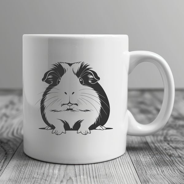 Cute Furry Friend Vector Graphic A small, furry guinea pig illustration in vector format.
