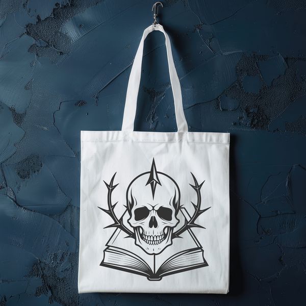 Gothic Skull Illustration for Cricut and Laser Cutting A stylized illustration of a skull with intricate details, suitable for cutting or engraving using a Cricut or laser cutter.