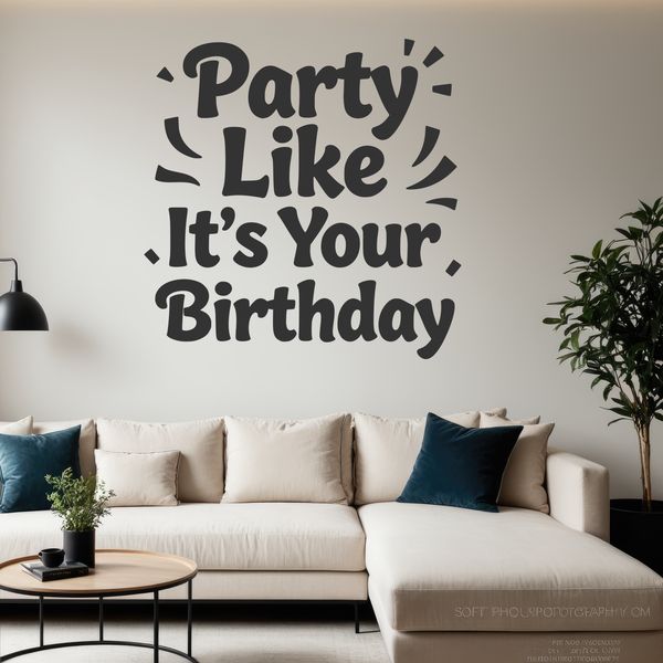 A vector illustration of a birthday message with colorful and playful typography.