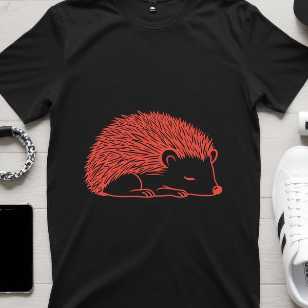 Relaxed Hedgehog Vector Graphic A digitally created vector image of a hedgehog in a relaxed pose.