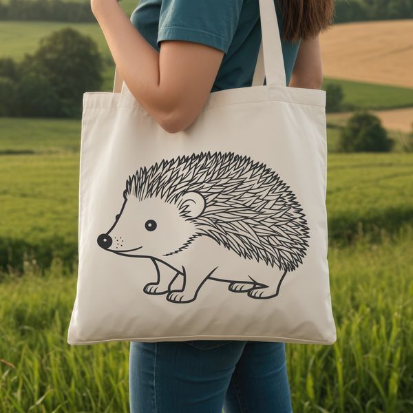Vector Art of a Friendly Hedgehog A detailed, vector illustration of a hedgehog, suitable for digital design and crafting projects.