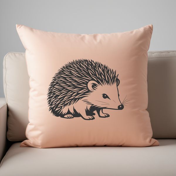 Quirky Hedgehog Illustration for Crafts A digital vector illustration of a hedgehog in various formats, suitable for cutting machines like Cricut.