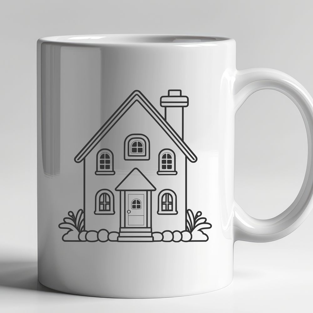 Beautiful Vector Home Design A simple house design made with vector graphics, ideal for cutting machines and laser cutters.