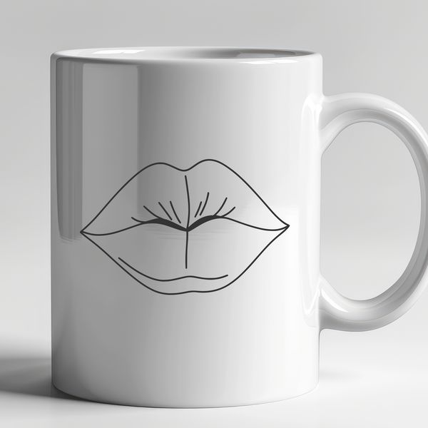 Illustrated Lip Anatomy A detailed illustration of human lip anatomy, designed as vector art for various applications.