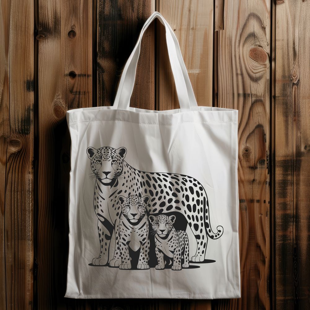 Simplified Vector Feline Design A large feline predator from the Americas, depicted in a simplified vector design.