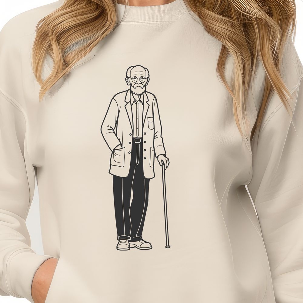 Mature Male Figure Vector Art A high-resolution vector image of a mature male figure with detailed facial features.