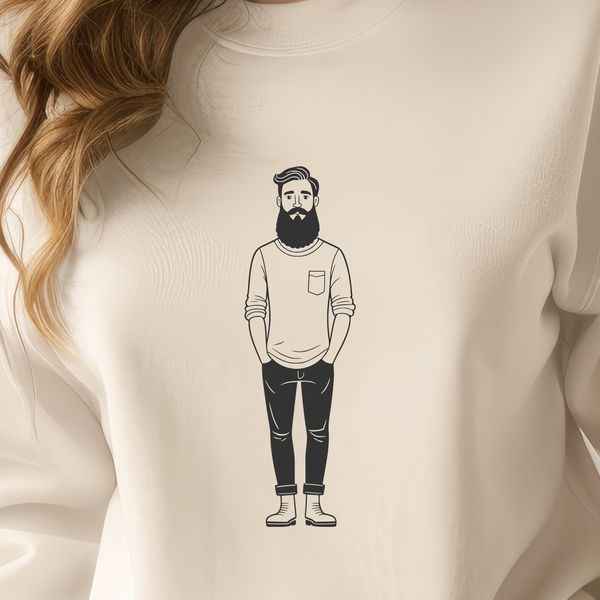 Man Silhouette Graphic An SVG graphic image featuring a male figure silhouette.