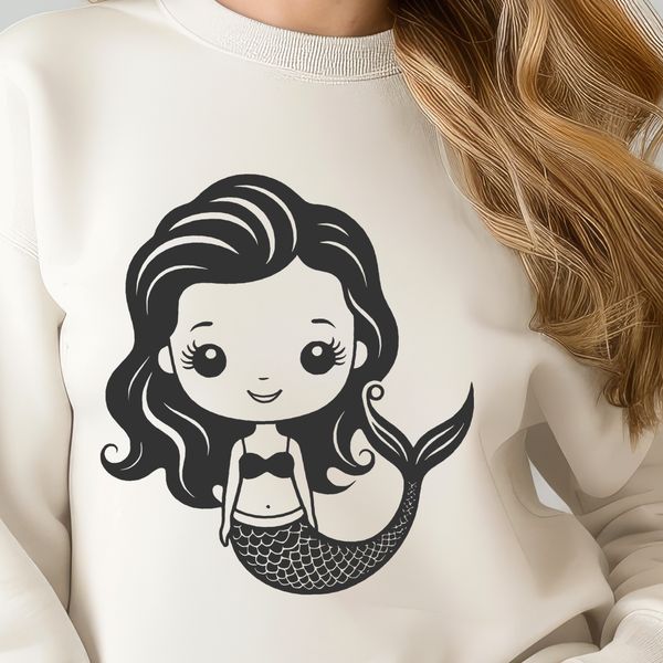 Whimsical Underwater Illustration Illustrative mermaid illustration in vector format.