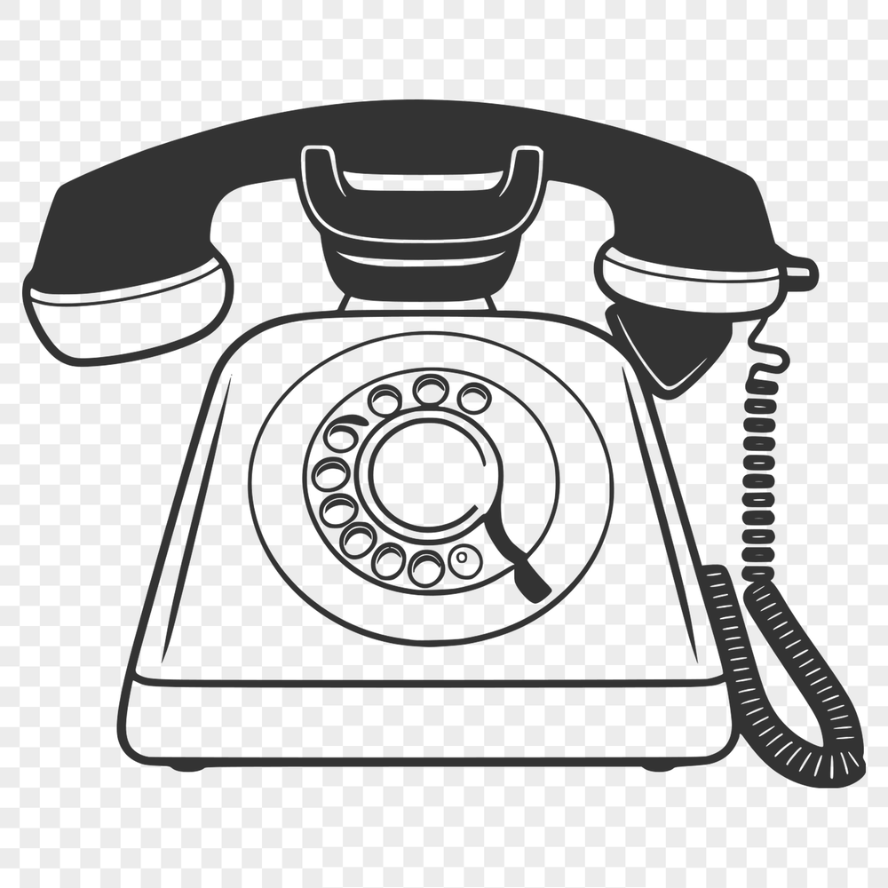 A modern telephone illustration designed with vector graphics.