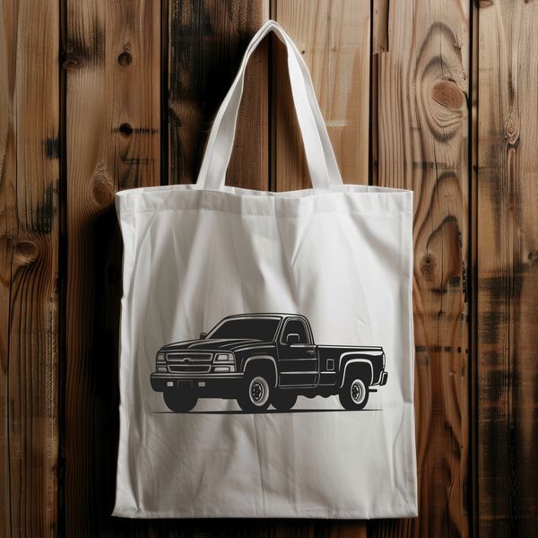 Vintage Pickup Truck Vector Art A detailed illustration of a classic pickup truck with a flatbed and four wheels.