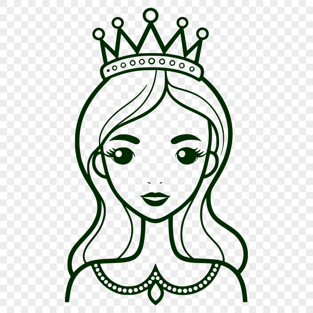 Royalty-inspired Princess Vector Illustration A royalty-inspired princess illustration in vector format.