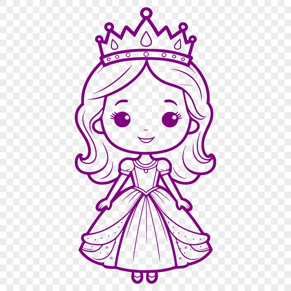 Royalty-Inspired Vector Art for Personal or Commercial Use A royalty-inspired female character in a medieval setting, created as a vector design.