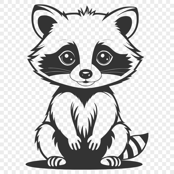 Raccoon illustration in vector format, suitable for editing and customization.