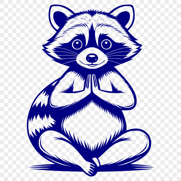 Beautiful Clip Art Wildlife An SVG graphic featuring a raccoon in a detailed design.